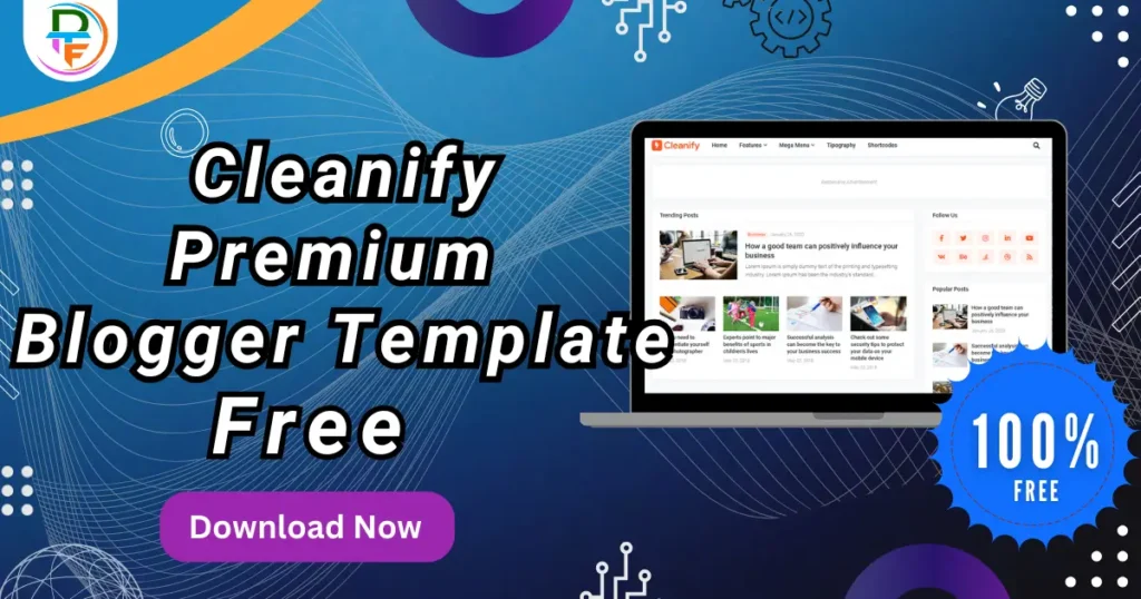 Cleanify Premium Blogger Template Free Download
